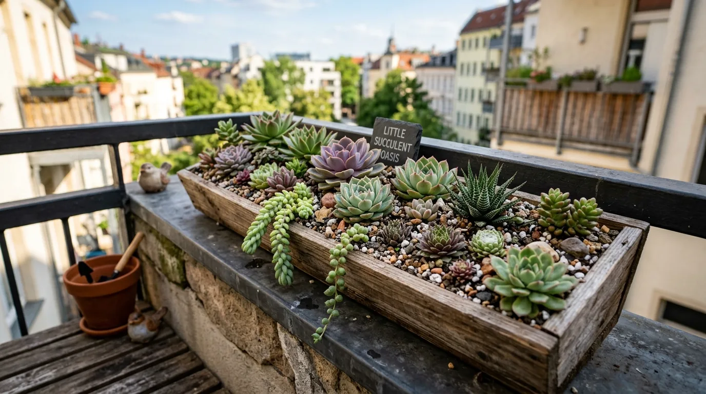 Monochrome Succulent Arrangement